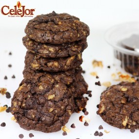 Chocolate Fudge Walnut Cookies